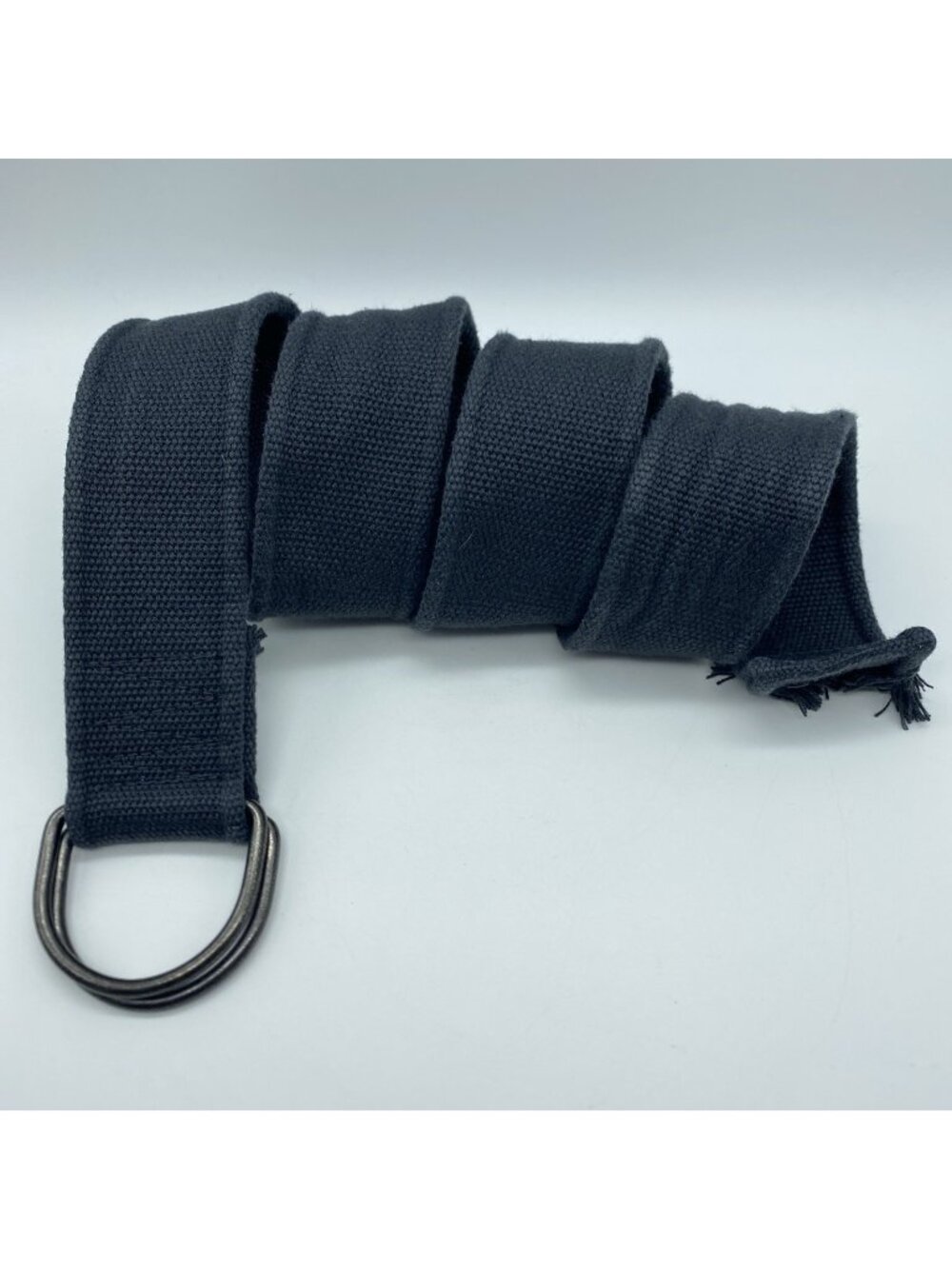 Unbranded Gray D-Ring Belt Men's Size M – 40" Length – Canvas Casual Adjustable